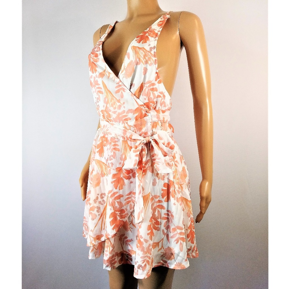 MorrisDay Orange and Cream sexy summer dress